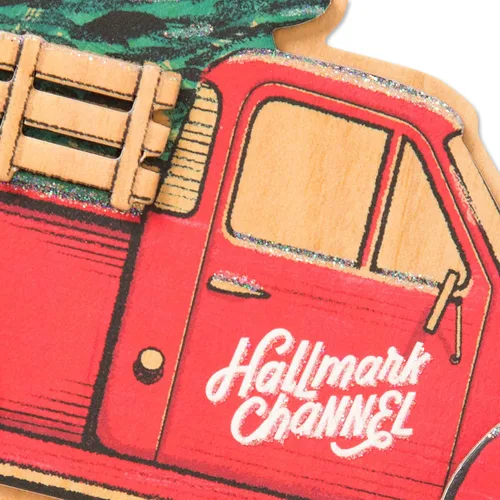 Miniatura 4 de Hallmark Tarjeta de Navidad Signature Wood (Hallmark Channel Vintage Red Truck)