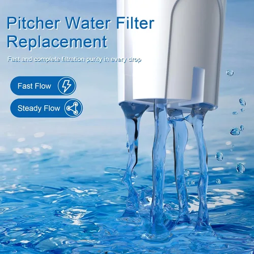 Miniatura 3 de Filtro de agua de repuesto para jarras y dispensadores de agua Brita, Classic 35557, Ob03, Mavea 107007 y más, reduce el cloro y el mal sabor, dura