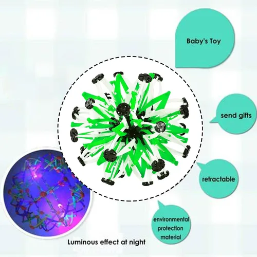 Miniatura 4 de Bola extensible que brilla en la oscuridad, colorida bola mágica expansible para niños Shakven