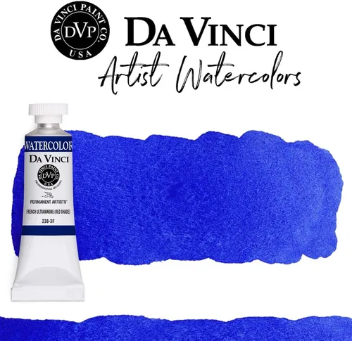 Miniatura 248 de DA VINCI PAINTS Pintura Acuarela Profesional para Artistas, Alizarin Crimson (Quinacridone), 37ml Índigo