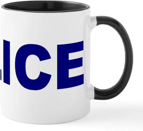 Miniatura 28 de CafePress Taza de café de cerámica de 11 oz (11.0 fl oz) de Police Mom