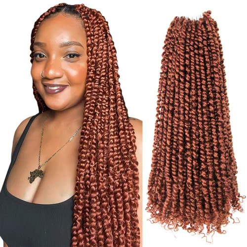 Miniatura 10 de BOHOBABE Cabello de Ganchillo Pre-retorcido Passion Twist de 14 Pulgadas Cabello Corto Ombré Gris Pre-enrollado de Ganchillo Passion Twist para Gris