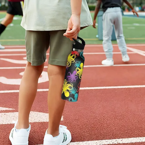 Miniatura 5 de Kids Water Bottle for School, Water Bottle Stainless Steel for Travel or School 20 Oz, BPA-Free, Colorful Octopuses