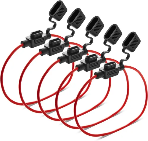 Miniatura 8 de [Cable UL] Chanzon 5 unids 14awg ATM/Mini portafusibles impermeable en línea Marine r para fusibles de cuchilla 30A automotriz coche motocicleta