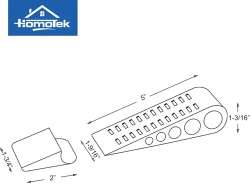 Miniatura 5 de HOMOTEK Paquete de 2 topes de puerta de goma con forma de cuña para puertas de puerta, protectores de pared para piso e parte inferior de la puerta