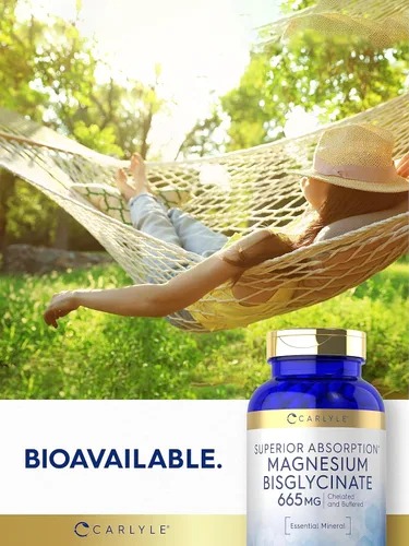 Miniatura 6 de Carlyle Bisglicinato de magnesio tamponado 665 mg 250 cápsulas Mineral esencial quelado Suplemento sin OMG y sin gluten