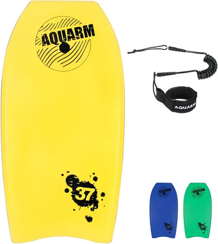 Miniatura 8 de Bodyboard con correa de muñeca, 33 pulgadas/37 pulgadas/42 pulgadas tablero de cuerpo ligero con núcleo EPS y superficie inferior lisa de alta