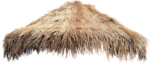 Paja mexicana de paja – Sombrilla Tiki de 12 pies para sombra al aire libre, patio, barras Tiki – Cubierta de césped natural ecológica, fácil