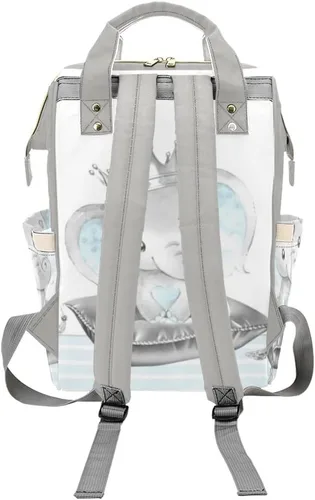 Miniatura 3 de XOZOTY Mochila de pañales de dibujos animados de vaca linda con nombre para hombres y mujeres de enfermería personalizada bolsas de bebé hombro