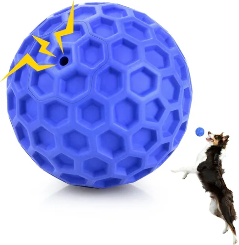 Miniatura 15 de DISSKNIC Pelotas chirriantes indestructibles para perros, juguetes interactivos para perros masticadores agresivos, razas grandes para aliviar