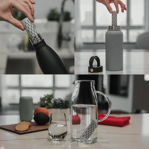 Miniatura 2 de GOFILTR Infusor de agua alcalina - pH 9,5 + Electrolitos para cualquier botella de agua/jarra pequeña, 750 recambios / 3 meses, infusor de agua