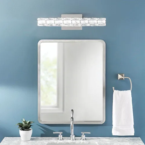 Miniatura 2 de Keighley - Barra de luz LED de cristal cromado de 18 pulgadas