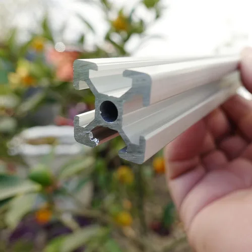 Miniatura 10 de SANTIE Perfil de aluminio con ranura en T de 7.874 in, 1 extrusión plateada 2020 de 0.787 x 0.787 in con riel lineal estándar europeo y corte