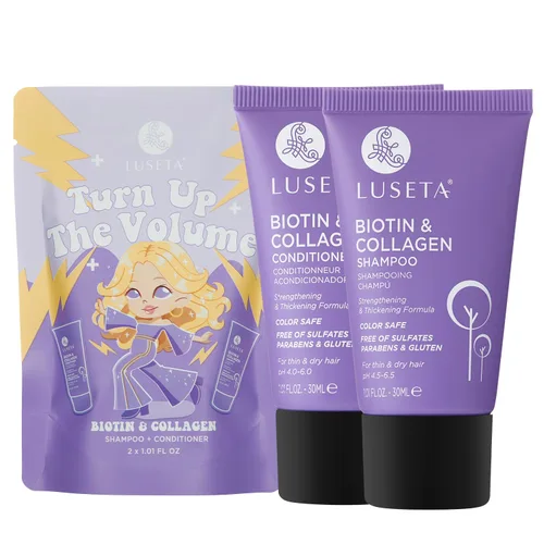 Miniatura 14 de Luseta - Juego de champú y acondicionador de viaje de queratina para cabello seco, dañado o tratado con color, suavizar e hidratar, mini kit