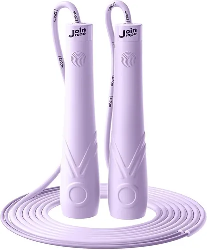 Cuerda de saltar para niños con velocidad ajustable con rodamientos duales, cordón anti-enredo segmentado, asas de silicona, juguete de fitness para