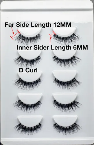 Miniatura 6 de DESIRES LASHES - Paquete múltiple de pestañas postizas Demi Wispies, 5 pares por kit, lunes 01
