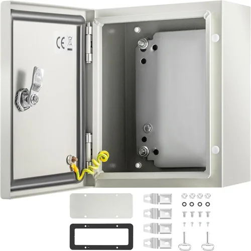 VEVOR Caja de Acoplamiento de Acero NEMA 10×8×6, Caja Eléctrica de Acero NEMA 4X, Impermeable y Resistente al Polvo IP66, Caja de Acoplamiento