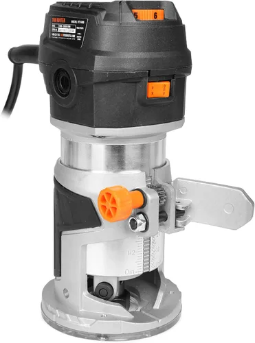 Miniatura 6 de WEN RT1460 Enrutador de mano de 6 amperios de velocidad variable de 1/4 pulgada para molduras de laminado en carpintería