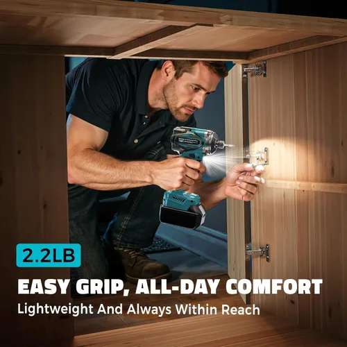 Miniatura 8 de Destornillador de impacto inalámbrico para batería de 18V de Makita, 2800 lb-in, destornillador de impacto sin escobillas con portabrocas hexagonal