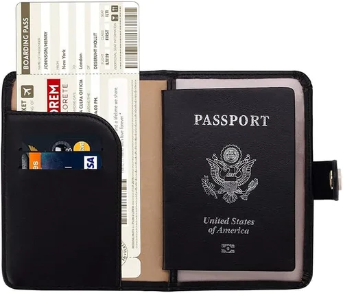 Miniatura 3 de NIMSO Simplicity - 2 fundas de identificación para pasaporte de viaje, protector para tarjetas de crédito, accesorios, bolsas de equipaje, cartera