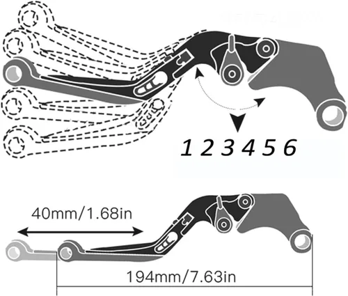 Miniatura 4 de Motorcycle for Y&AMAHA XTZ125 XTZ 125 2003-2016 2004 2005 2006 2007 2008 Motorcycle CNC Brake Clutch Lever Handlebar Grip Handle Hand Grips