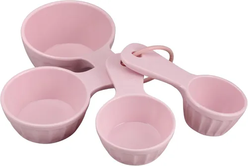 Miniatura 9 de UP Juego de 4 tazas medidoras de melamina estilo latte, herramientas profesionales de anidación para hornear y cocinar para ingredientes líquidos