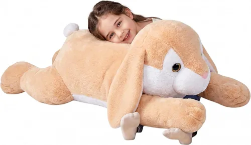 IKASA Juguete de peluche de conejo gigante, conejito grande de 30 pulgadas, juguetes de peluche para niños y niñas