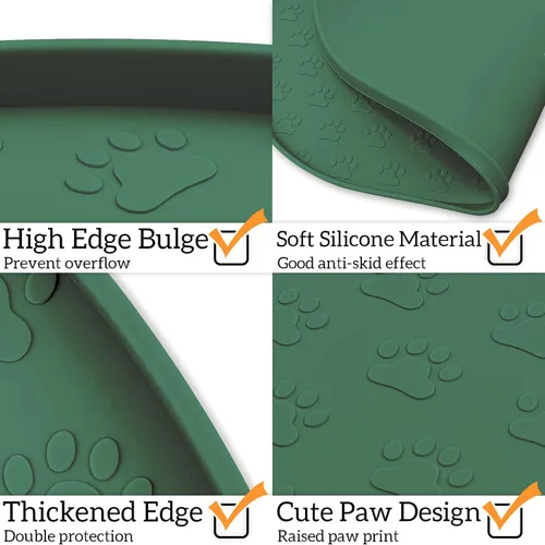 Miniatura 4 de KPWACD Mantel individual para mascotas para perros y gatos, antideslizante, impermeable, tapete para tazón de alimentación de perros para evitar