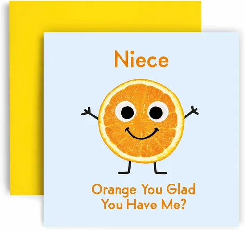Miniatura 3 de Huxters Tarjetas de cumpleaños para hombres, tarjeta de cumpleaños naranja con texto en inglés "You Glad Brother" para él, divertida tarjeta del día