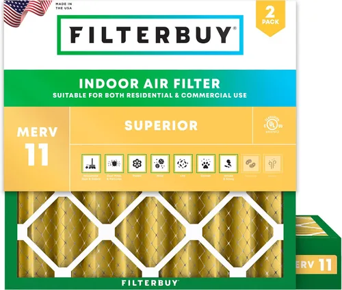 Miniatura 33 de Filterbuy Filtro de aire MERV 11 de 8 x 14 x 1 pulgadas para defensa de mascotas y alergias (paquete de 2), filtros electrostáticos plisados