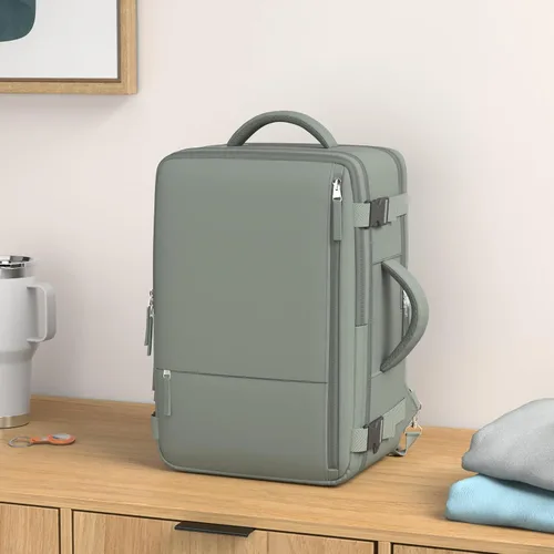 Miniatura 2 de Rinlist - Mochila para computadora portátil de viaje, mochila de cabina para hombres y mujeres, aprobada para vuelos, mochila escolar universitaria