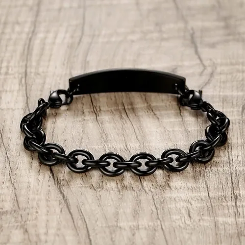 Miniatura 3 de LinnaLove Pulseras de identificación médica intercambiables Cadena de cable de acero inoxidable pulseras de alerta médica personalizables