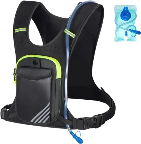 Miniatura 8 de Running Hydration Vest Backpack Chest Bag with 800 ML Water Bladder, Minimalist Lightweight Running Vest for Women Men with Phone Holder, Extra