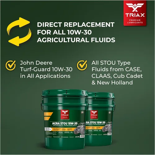 Miniatura 3 de TRIAX Agra STOU Super Tractor 10W-30 GL-4 Transmisión universal para tractor, hidráulico, motor y aceite de freno húmedo (cubo de 5 galones)