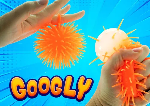 Miniatura 5 de JA-RU Googly Bola de Goma Inflable con Pinchos (1 Unidad Surtida) Tentáculos Suaves, Blandos y Elásticos. Juguete Sensorial Colorido para Niños.