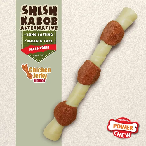Miniatura 3 de Nylabone Power Chew Shish Kabob - Juguete masticable alternativo de nailon para perros, juguetes para masticadores agresivos, pollo, grande/gigante