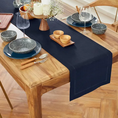 Miniatura 12 de Solino Home Camino de mesa de lino natural de 72 pulgadas de largo, 100% lino puro con vainica, peso medio, 14 x 72 pulgadas para cómoda, comedor