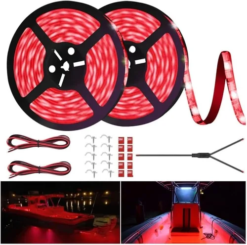 Miniatura 8 de Tira de luces LED para lancha, 32.8 pies, luces LED de pontón marino, luz interior de barco impermeable, luces debajo del túnel, luz de cubierta