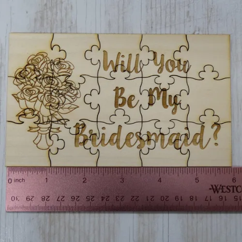 Miniatura 2 de Will You Be My Bridesmaid Puzzle - Flores, Horizontal