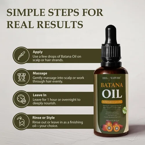 Miniatura 5 de era of nature Aceite de batana para el crecimiento del cabello, aprobado por el Dr. Sebi, 100% puro, crudo y sin refinar de Honduras, nutre