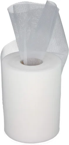 Miniatura 16 de Rollo de tul de 15 cm x 91 metros (6 pulgadas x 100 yardas) para decoración. Blanco