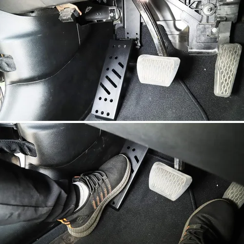 Miniatura 6 de JeCar Reposapiés de acero para pedal muerto compatible con Jeep Wrangler 2018-2023 JL JLU, negro (no compatible con el modelo 4xe)