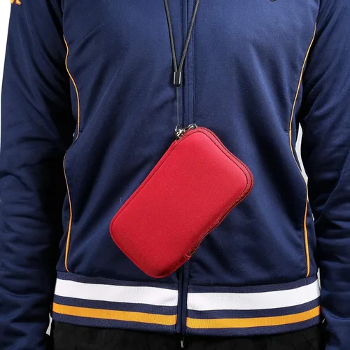Miniatura 6 de Funda de neopreno para teléfono con cordón para el cuello para Samsung Galaxy S23 Ultra S22 Ultra A03S A23 A32 5G A13 A14 Note 20 Ultra, Moto G Rojo