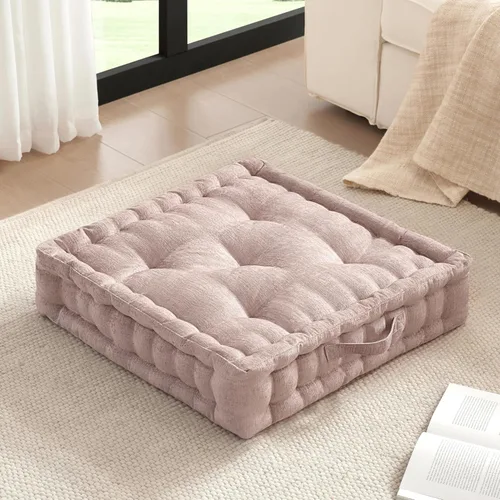 Miniatura 20 de Intelligent Design Azza Almohada de Piso, Cojines Grandes para Sentarse para Adultos, Almohada de Piso para Meditación o Yoga, Chenille Lustroso