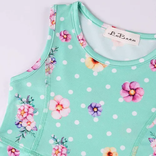 Miniatura 4 de LaBeca - Vestido sin mangas o de manga larga para niñas, vestidos casuales con diseño de unicornio o sirena para niñas pequeñas o grandes