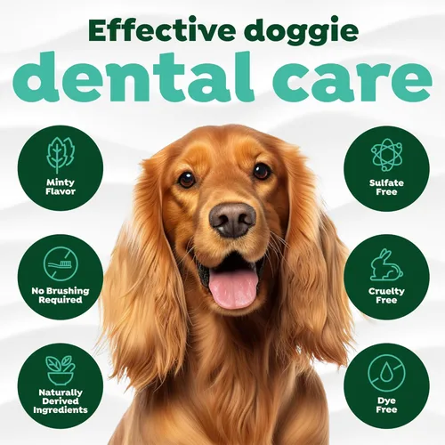 Miniatura 4 de TropiClean Fresh Breath Spray de espuma dental para perros y gatos Ambientador rápido de aliento y solución de limpieza dental Fabricado