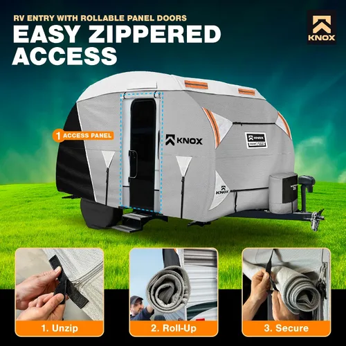 Miniatura 7 de Funda para R-Pod de 3ª generación, tela APEX de 7 capas antidesgarros, se adapta a remolques de viaje R-Pod, RV y autocaravana, incluye cubierta