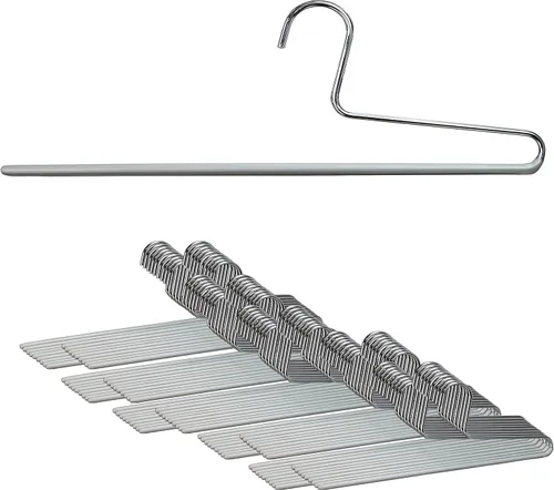 Miniatura 13 de Mawa by Reston Lloyd - Percha antideslizante para ropa que ahorra espacio con una sola barra para pantalones, estilo KH/1, juego de 30, color rojo