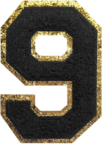Miniatura 12 de GYGYL - 3 parches de letras deportivas de felpilla con purpurina, parches para planchar de tamaño grande para decoración de disfraces