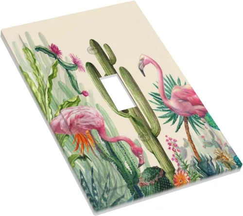 Miniatura 503 de Cubiertas de placa de pared de 3 gang con interruptor de luz de triple palanca, en negro y dorado con esplendor de oro rosa, estampado floral